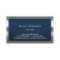 Monogram Navy Blue Modern Metal Frame Professional