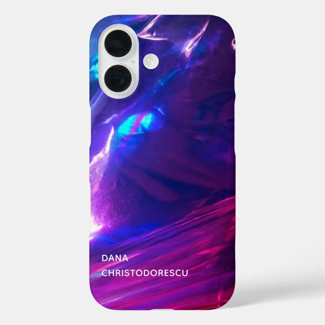 Monogram navy blue purple red bright abstract  Case-Mate iPhone case (Back)