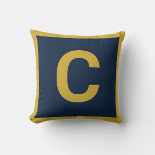 MONOGRAM NAVY GOLD  DOUBLESIDED Cushion Pillow