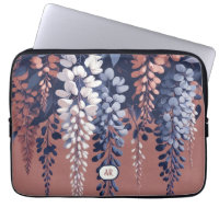 Monogram Navy Rose Wisteria Elegance