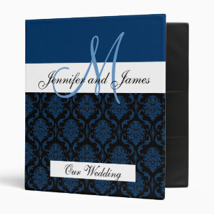 Monogram Navy Wedding Planning & Photo Albumn Binder