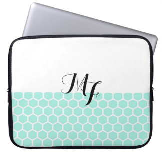 Monogram Neoprene Laptop Sleeve Hexagon Pattern