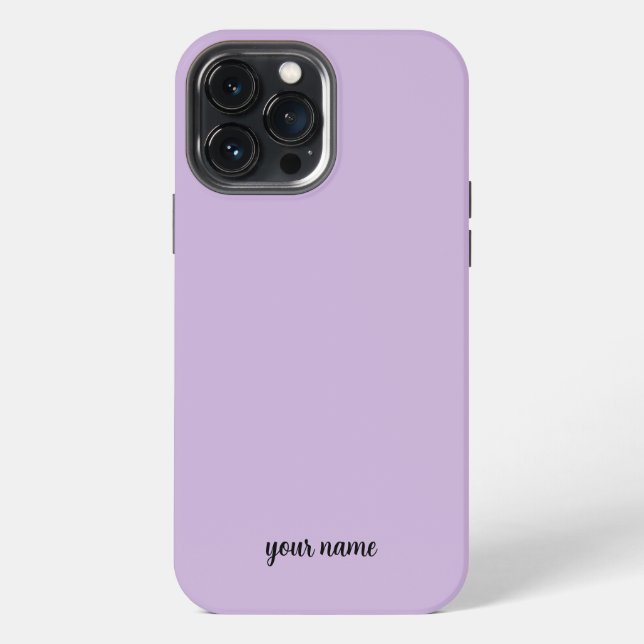 monogram neutral minimalist purple iPhone case (Back)