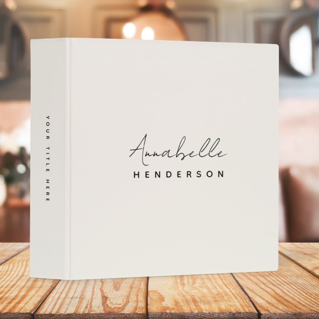 Monogram Neutral | Modern Minimalist Stylish Binder (Creator Uploaded)
