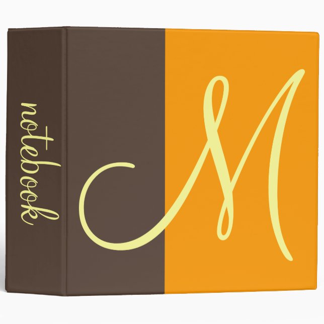 Monogram notebook binders (Front/Spine)