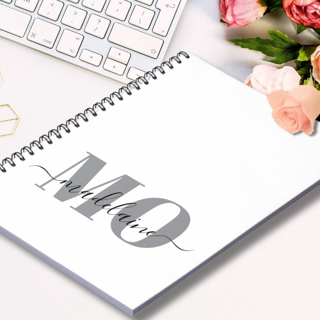  Monogram Notebook Custom Initials & Name Journal (Creator Uploaded)