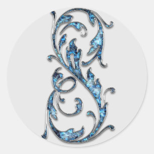 monogram number 8 stickers