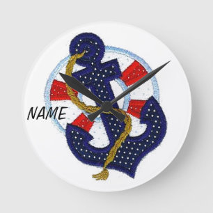 MONOGRAM NURSERY "Sailor" Wall Clock