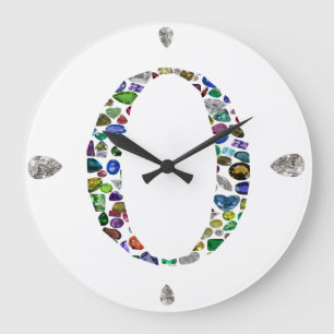 Monogram 'O' Large Clock