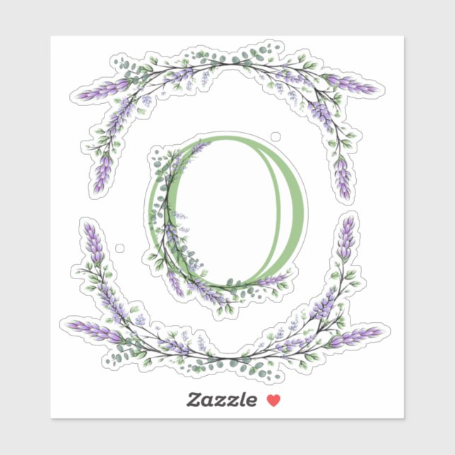 Monogram O Lavender Eucalyptus (Sheet)