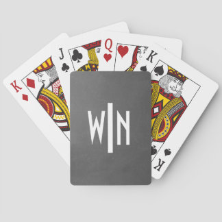 Monogram on Black Basic Playing Cards