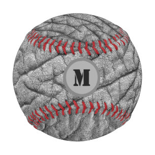 Monogram on Elephant skin pattern personalized Baseball