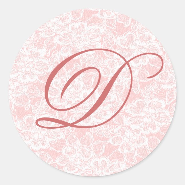 Monogram on Lace stickers (Front)