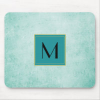 Monogram on Soft Green Vintage paper texture