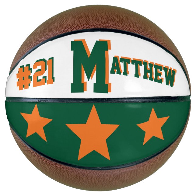 Monogram Orange and Green Basketball (Front)