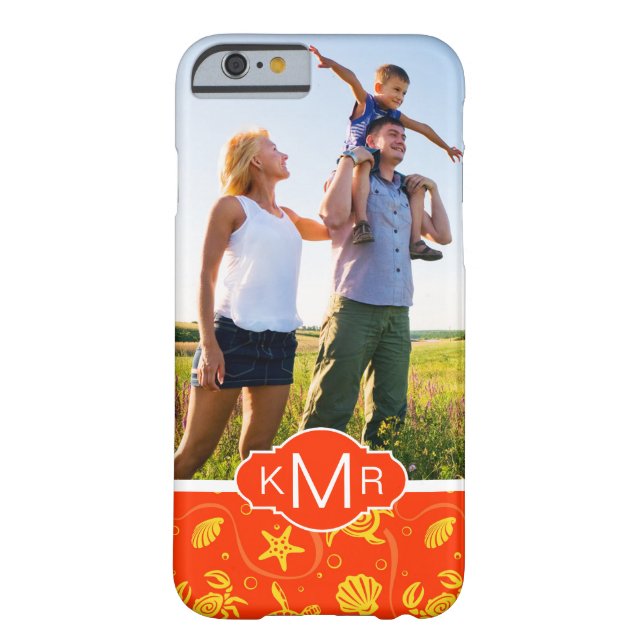 Monogram | Orange Beach Pattern Case-Mate iPhone Case (Back)