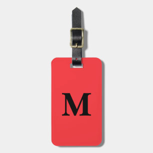 Monogram Orange Modern Cool Name Gift Favour 2025 Luggage Tag