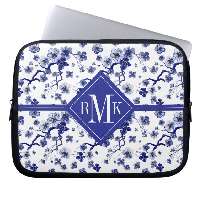 Monogram | Oriental Sakura Branch Pattern Laptop Sleeve (Front)
