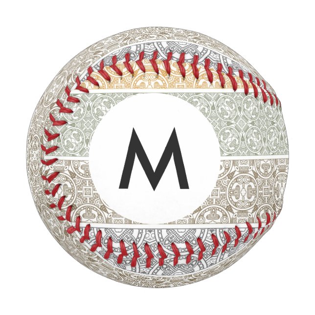 Monogram Ornamental pattern Baseball (Front Left)