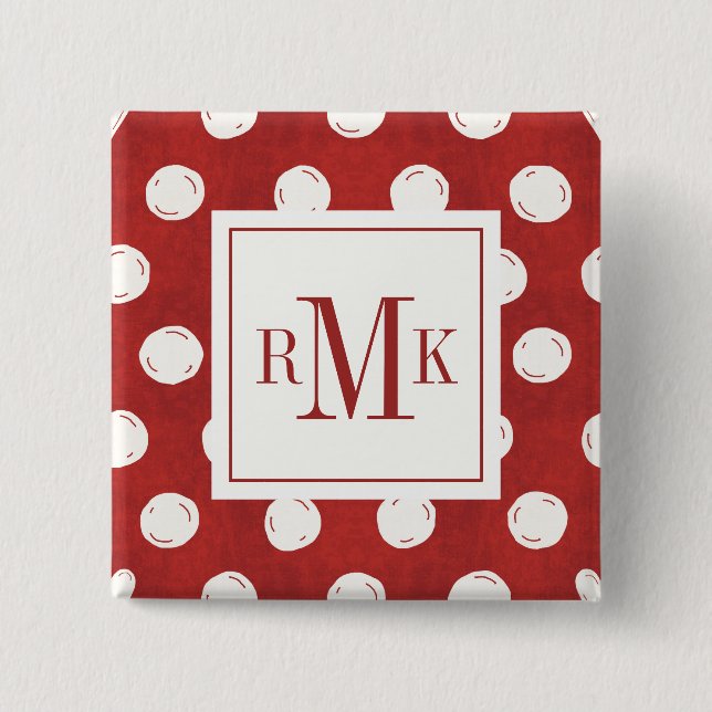 Monogram | Otomi Farm Step 2 Inch Square Button (Front)