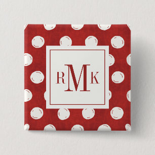 Monogram Otomi Farm Step 2 Inch Square Button