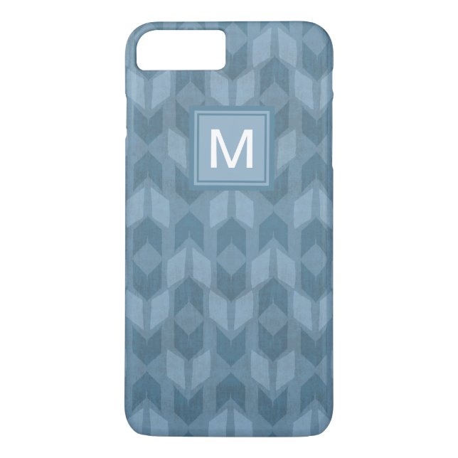 Monogram | Outdoor Geo Step | Blue Arrow Pattern Case-Mate iPhone Case (Back)
