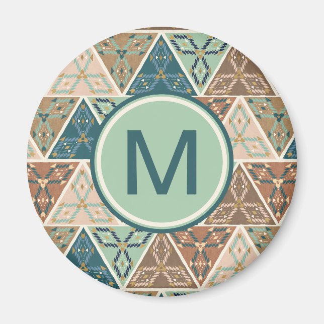 Monogram | Outdoor Geo Step | Geometric Pattern Magnet (Front)