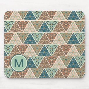 Monogram Outdoor Geo Step Geometric Pattern Mouse Pad