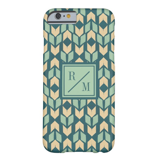 Monogram | Outdoor Geo Step | Geometric Teal Arrow Case-Mate iPhone Case (Back)
