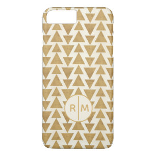 Monogram   Outdoor Geo Step   Gold Geometric Patte iPhone 8 Plus/7 Plus Case