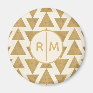 Monogram   Outdoor Geo Step   Gold Geometric Patte Magnet