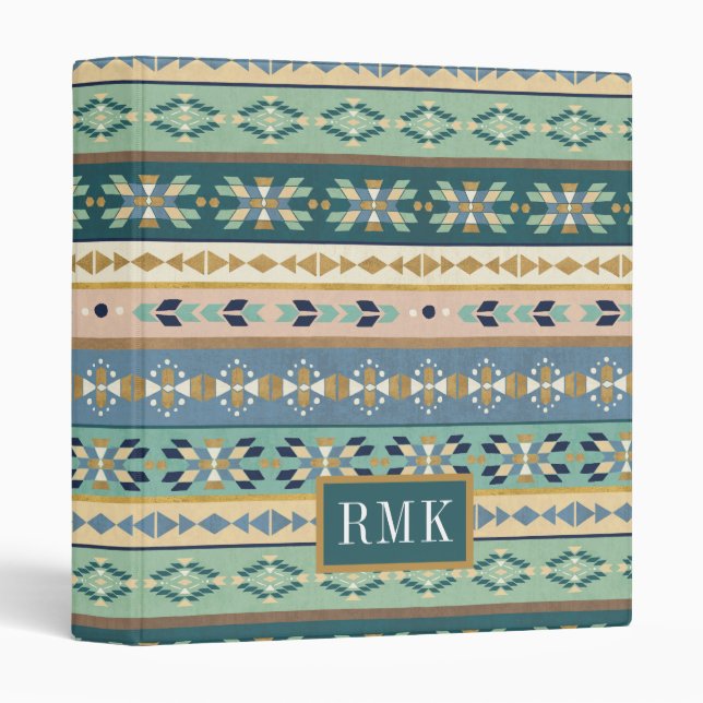 Monogram | Outdoor Geo Step | Indian Pattern Binder (Front/Spine)