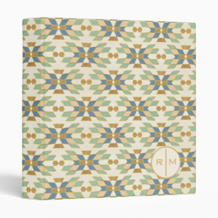 Monogram Outdoor Geo Step Tribal Pattern Binder