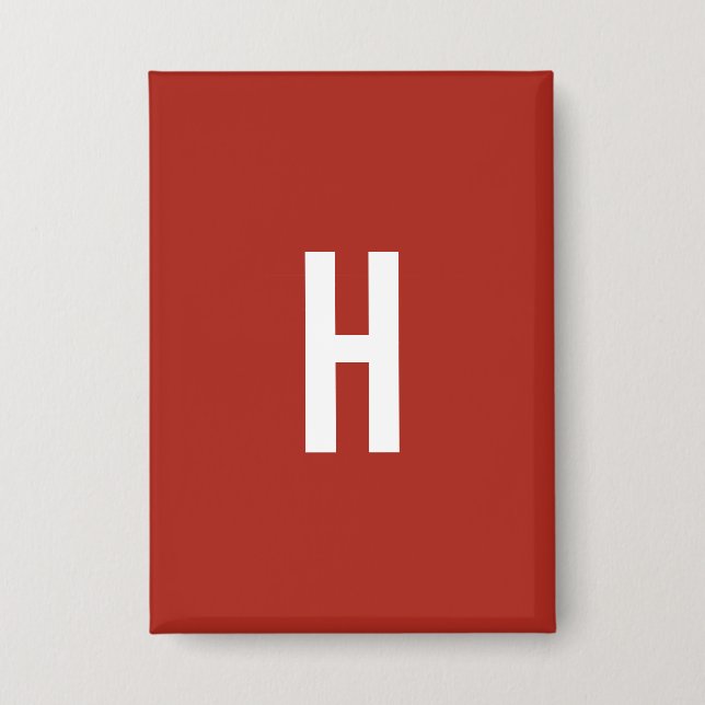 Monogram Own Name Initial Minimalist Brick Red (Front)