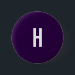 Monogram Own Name Initial Minimalist Midnight Blue 2 Inch Round Button<br><div class="desc">You can change the information with your own personal information with easy and useful editing tools. Thus,  you will have a product that is completely unique to you.</div>