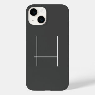 Monogram Own Name Initial Modern Minimalist Grey Case-Mate iPhone 14 Case