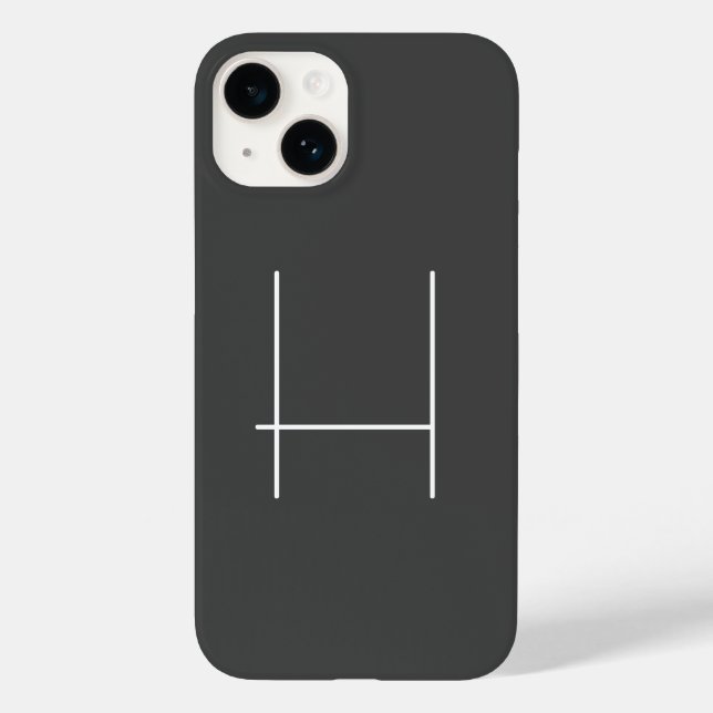 Monogram Own Name Initial Modern Minimalist Grey Case-Mate iPhone Case (Back)