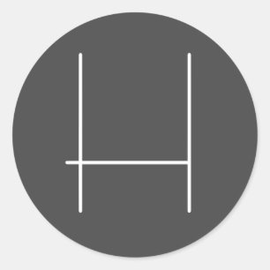 Monogram Own Name Initial Modern Minimalist Grey Classic Round Sticker