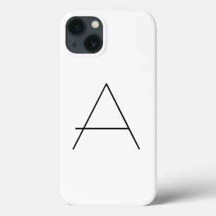 Monogram Own Name Initial Modern Plain Minimalist iPhone 13 Case