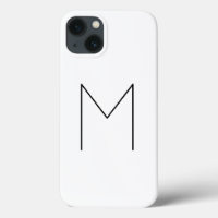 Monogram Own Name Initial Modern Plain Minimalist
