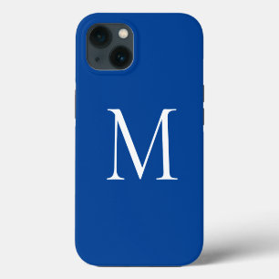 Monogram Own Name Initial Modern Plain Minimalist iPhone 13 Case