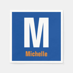 Monogram Own Name Initial Modern Plain Minimalist Napkin