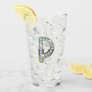 Monogram P - 16 oz Glass
