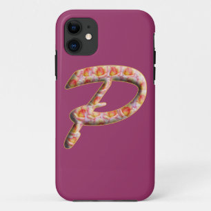 Monogram P in Roses Pattern Iphone 5 Case
