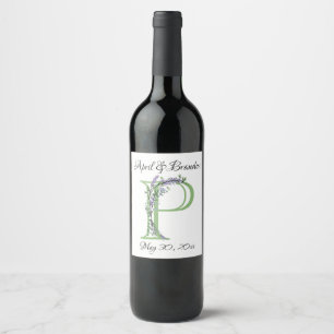 Monogram P Lavender Eucalyptus Wine Label