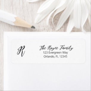 Monogram Painting Art Address Label