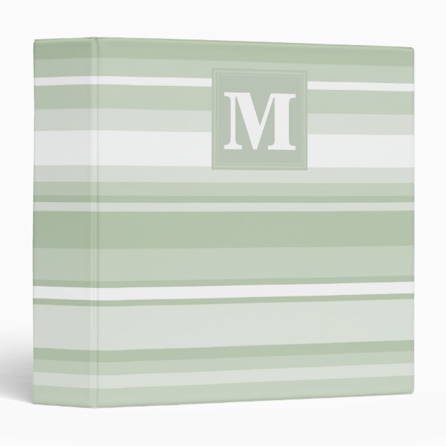 Monogram pale green stripes binder (Front/Spine)