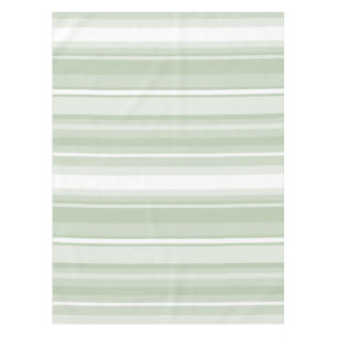 Monogram pale green stripes tablecloth