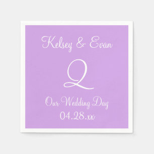 Monogram Pale Lavender Formal Full Colour Napkins