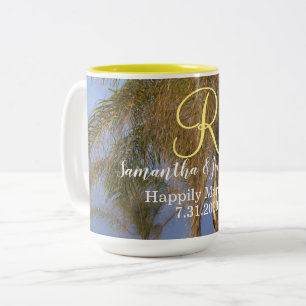Monogram Palm Trees Mariages Mugs